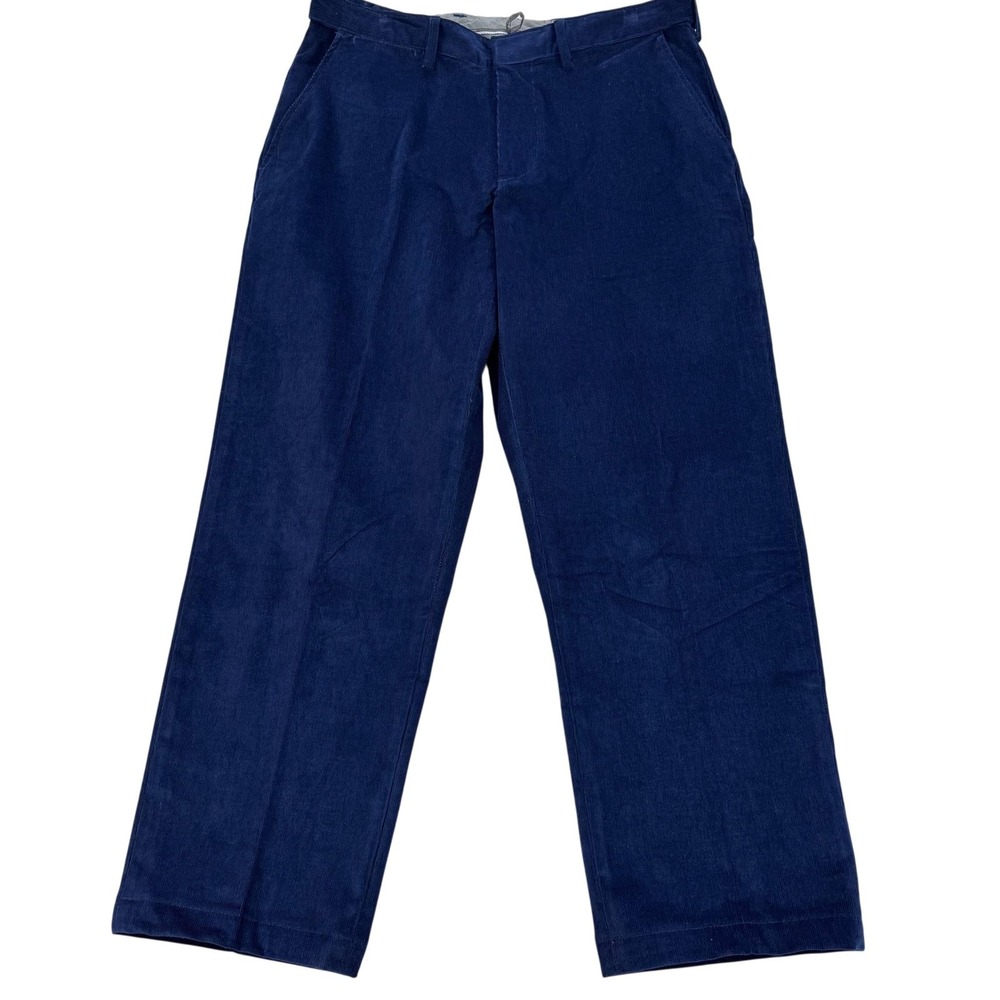 Lands End Pants Mens 34x27 Blue Corduroy Stretch Traditional Fit Casual Outdoor